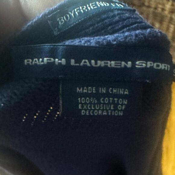 Vintage Ralph Lauren Sport Big Logo Boyfriend Fit Cardigan Size S - Picture 9 of 10